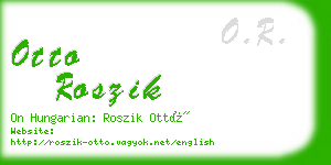 otto roszik business card